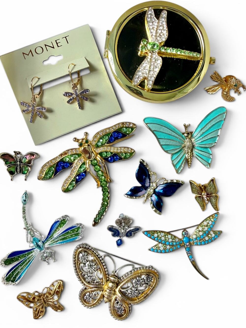 Insect Butterfly Dragonfly Jewelry Lot Monet Napier Sarah Coventry Avon Wearable